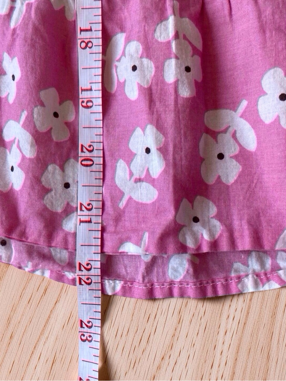Pink Floral Tiered Smocked Skirt | Boho Cottagecore Ruffle Skirt Large - Picture 6 of 6